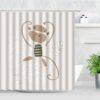 Elephant Shower Curtain Cartoon Animals Children Bathroom Decor Waterproof Bath Curtain Set Kids Gift - Image 3