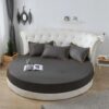 Round Bed Sheets Cotton Fitted Mattress Cover Bedding Protector - 220cm Diameter - Image 4