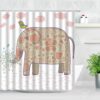 Elephant Shower Curtain Cartoon Animals Children Bathroom Decor Waterproof Bath Curtain Set Kids Gift - Image 8