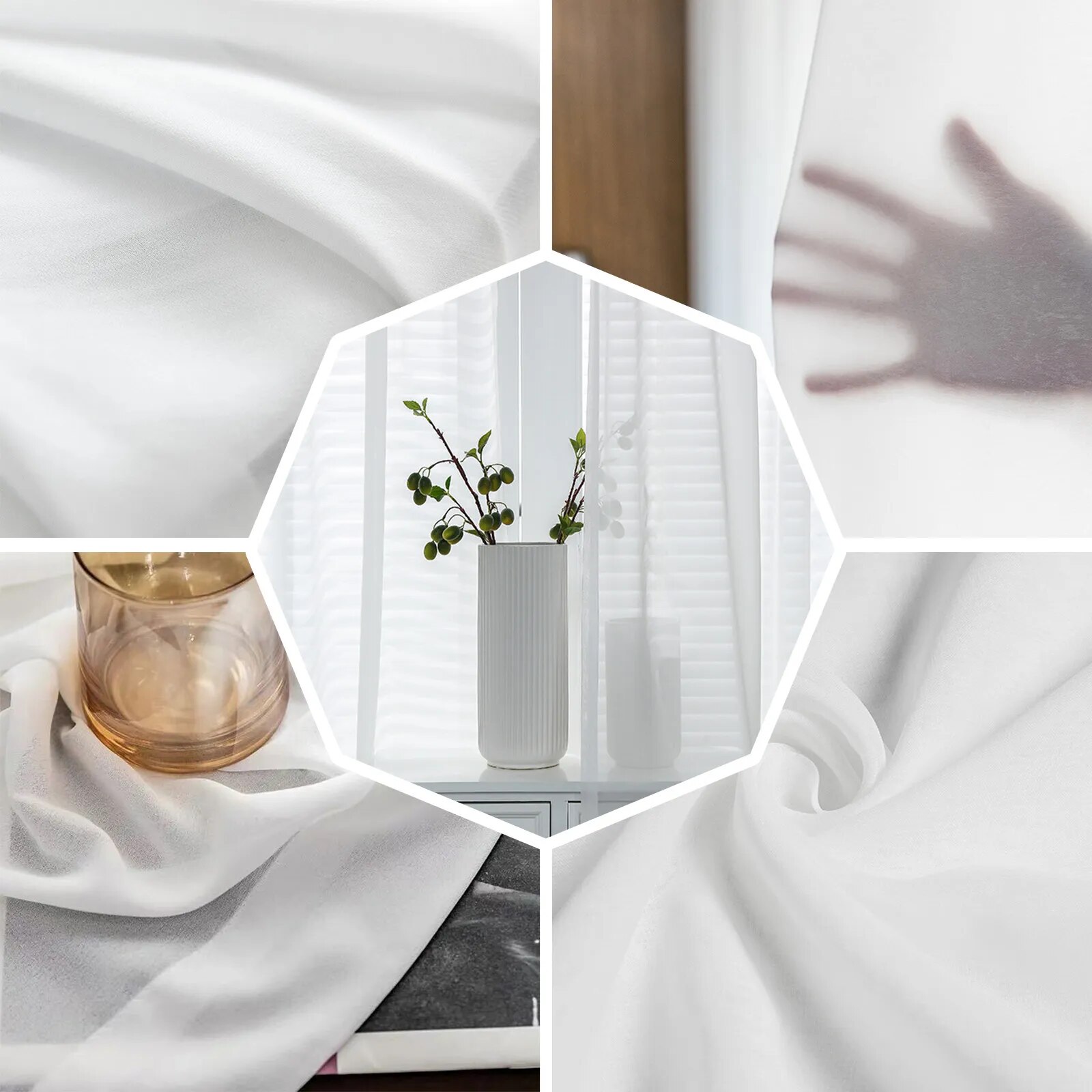 Bird Branches Tulle Sheer Curtains for Living Room Decoration Curtains for the Room Bedroom Kitchen Voile Organza Curtains