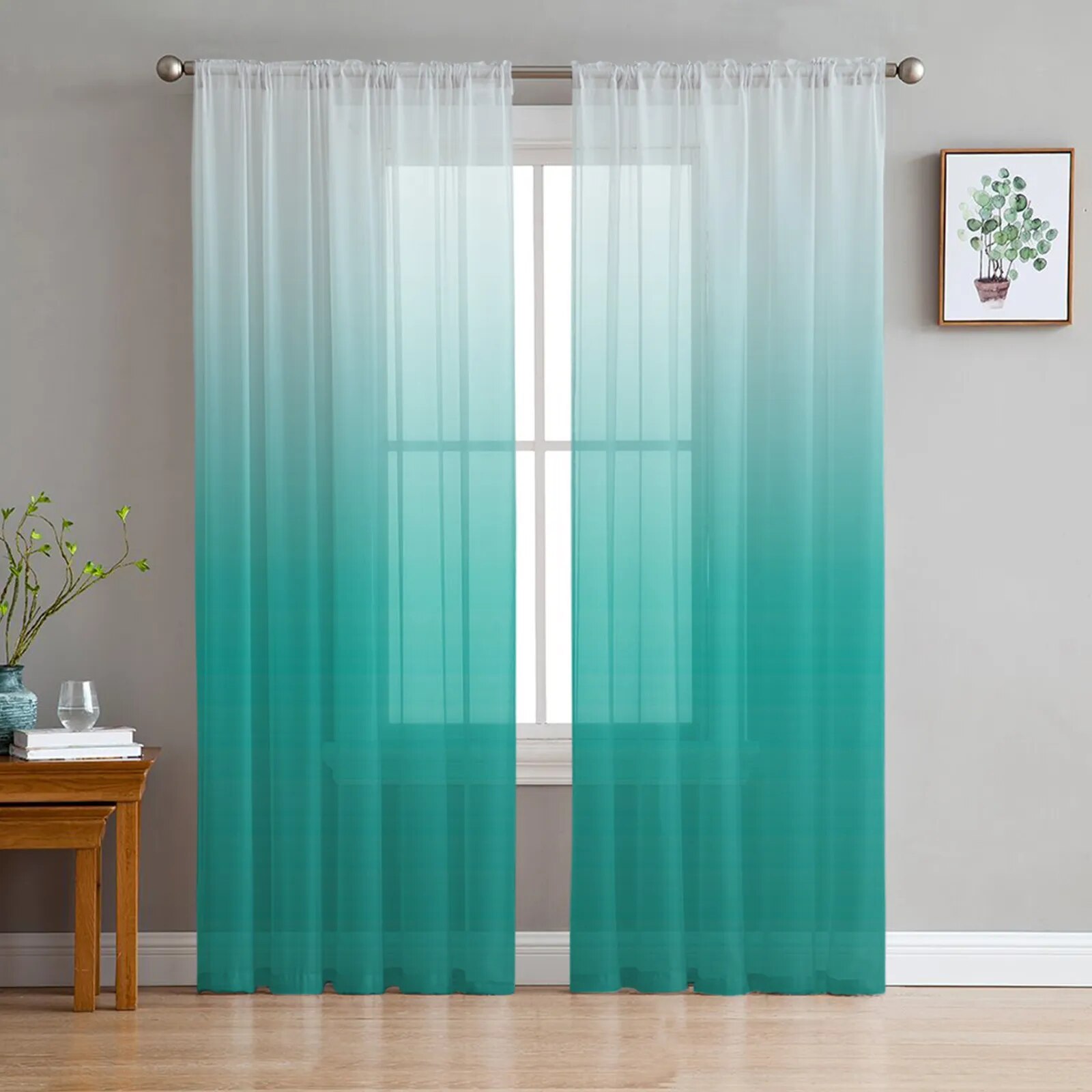 Bird Branches Tulle Sheer Curtains for Living Room Decoration Curtains for the Room Bedroom Kitchen Voile Organza Curtains