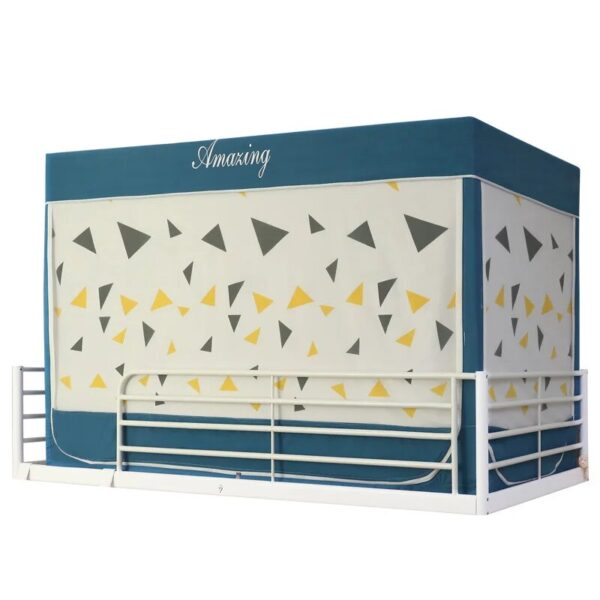 Curtains Behind Bed - Blackout Drapes and Mosquito Net Frame for Student Dormitory, Ideal Privacy Solution for Three Doors - Image 5