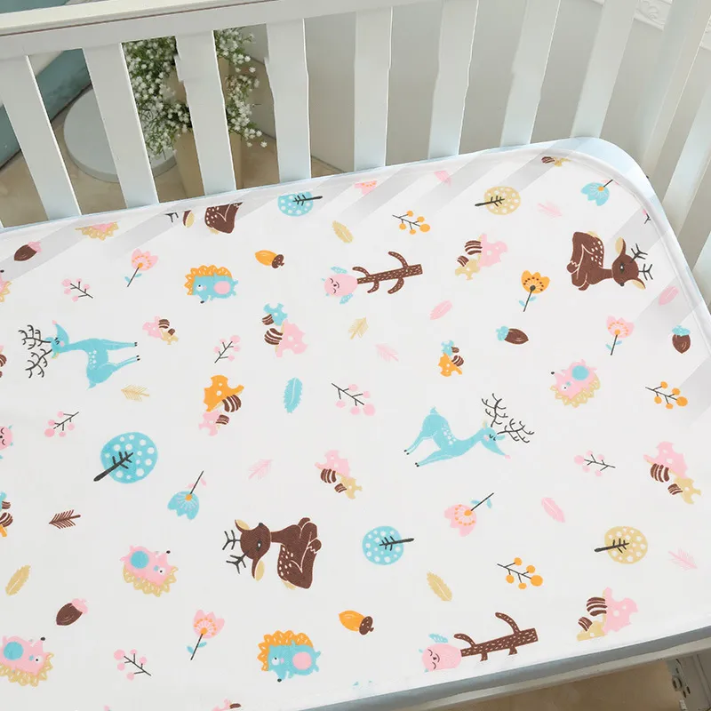 Pure Cotton Baby Changing Mat - Mini Crib Sheets with Bamboo Fiber - Waterproof, Washable, and Breathable Crib Mattress for Infants